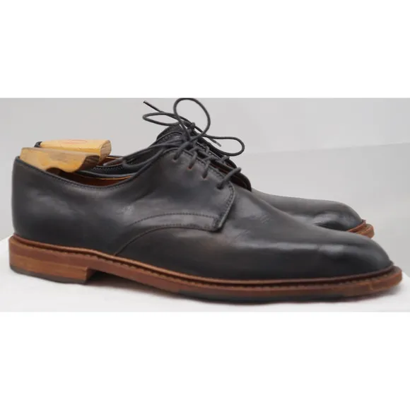 Allen Edmonds Academy Oxford Derby Shoes Mens 9.5 D Black Leather Lace Up USA