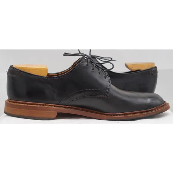 Allen Edmonds Academy Oxford Derby Shoes Mens 9.5 D Black Leather Lace Up USA
