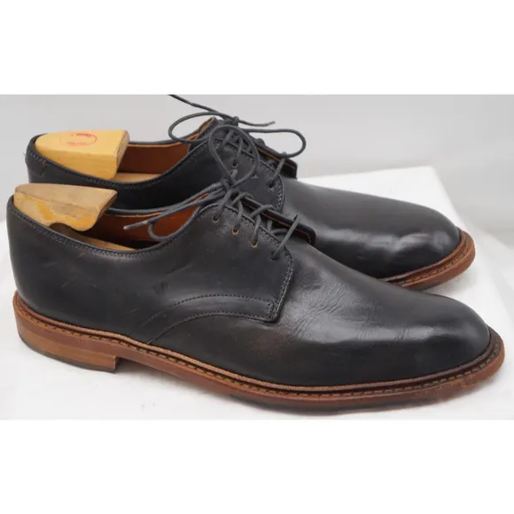 Allen Edmonds Academy Oxford Derby Shoes Mens 9.5 D Black Leather Lace Up USA