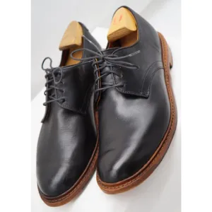 Allen Edmonds Academy Oxford Derby Shoes Mens 9.5 D Black Leather Lace Up USA