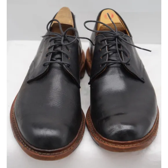 Allen Edmonds Academy Oxford Derby Shoes Mens 9.5 D Black Leather Lace Up USA