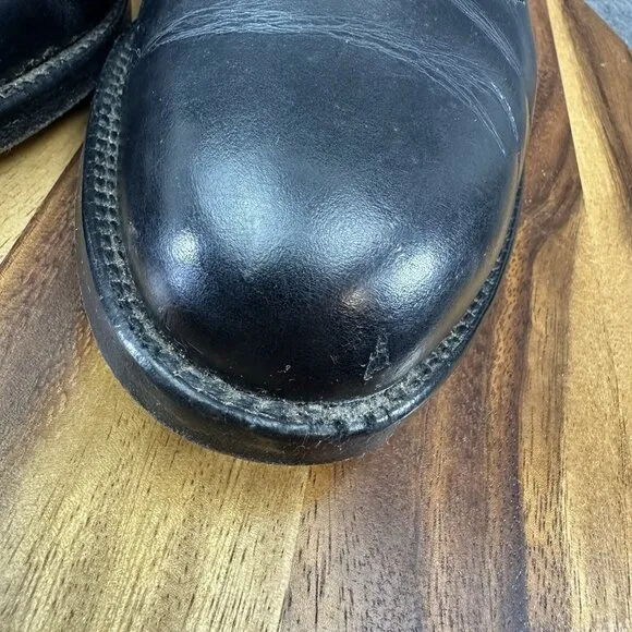 Allen Edmonds All Leather Black Saddle Polo Oxford Dress Work Shoes 8201 Sz 9E