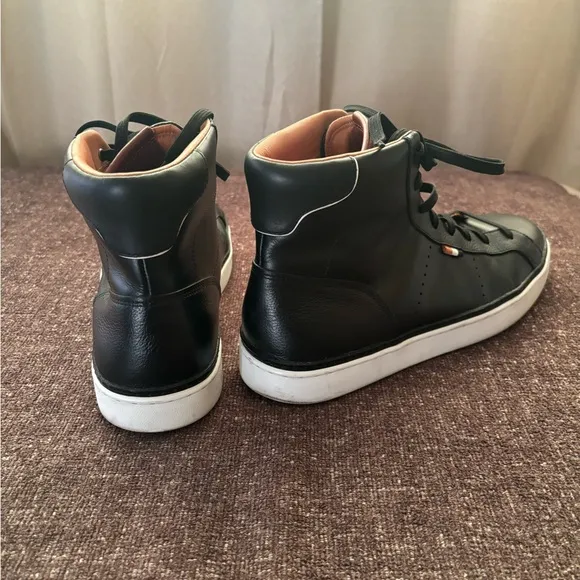 Allen Edmonds Alpha Hight Top Sneakers Black Shoes Size 9D