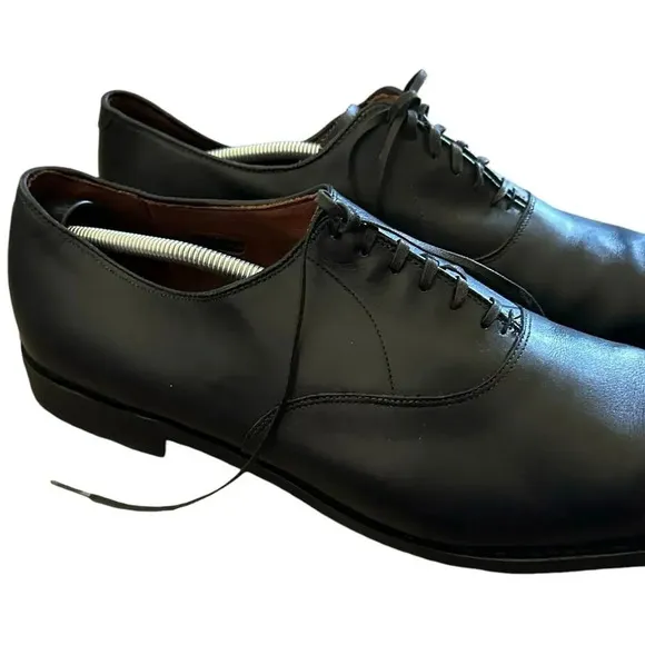 Allen Edmonds Black Carlyle Plain Toe Leather Cedar Oxford Shoes Size 15D