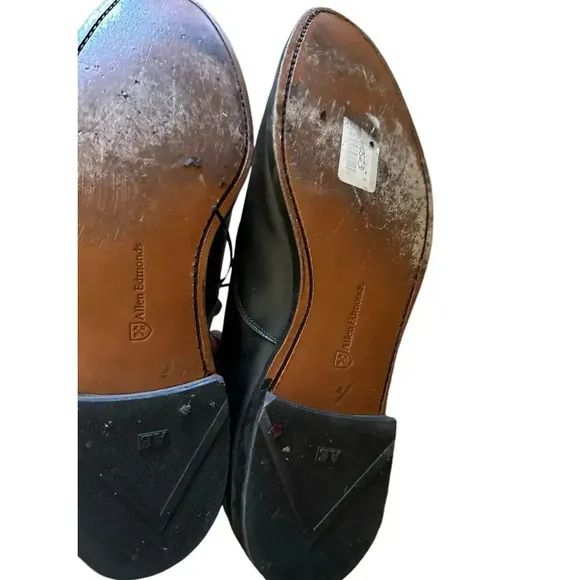 Allen Edmonds Black Carlyle Plain Toe Leather Cedar Oxford Shoes Size 15D