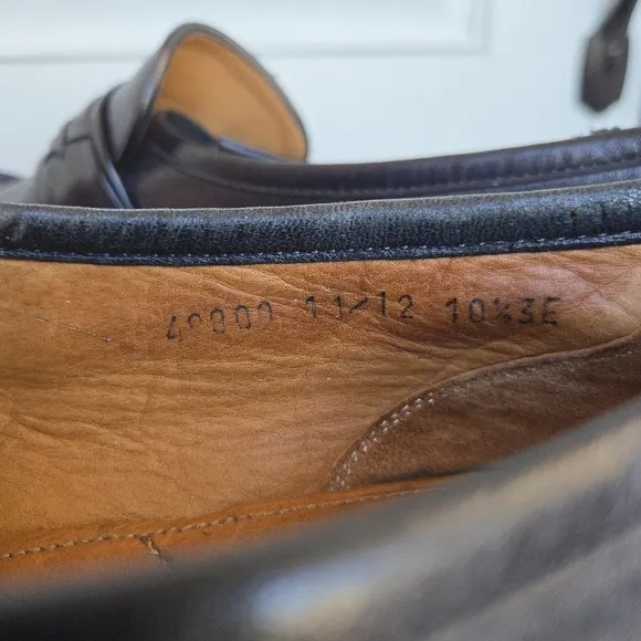 Allen Edmonds Black Leather Penny Loafer Shoes