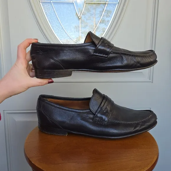 Allen Edmonds Black Leather Penny Loafer Shoes