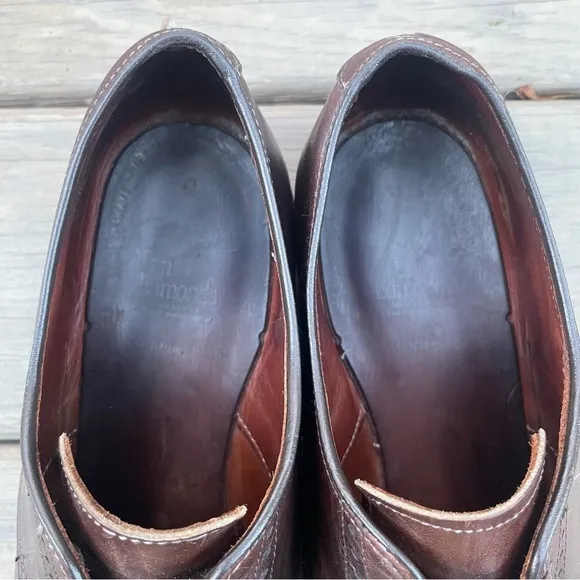 Allen Edmonds Clifton Dark Brown Leather Cap Toe Oxford Shoes size 11.5 D