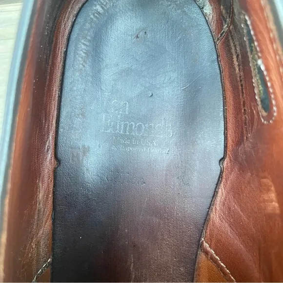 Allen Edmonds Clifton Dark Brown Leather Cap Toe Oxford Shoes size 11.5 D