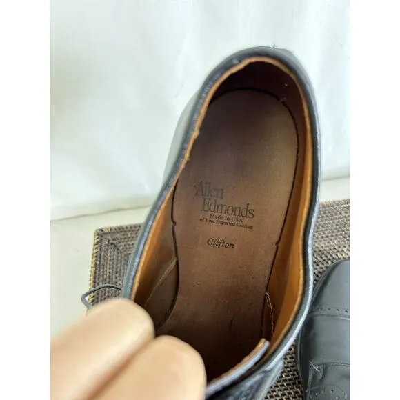 Allen Edmonds Clifton Dress Shoes Cap Toe Oxfords Made USA Size 10D