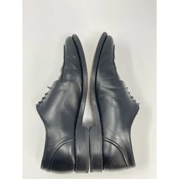 Allen Edmonds Lasalle Black Leather Split Toe Derby Shoes Mens Size 8.5 D