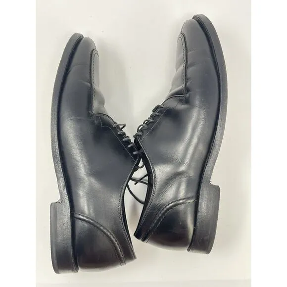 Allen Edmonds Lasalle Black Leather Split Toe Derby Shoes Mens Size 8.5 D
