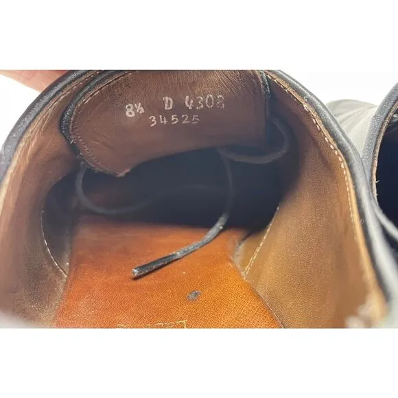 Allen Edmonds Lasalle Black Leather Split Toe Derby Shoes Mens Size 8.5 D
