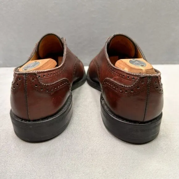 Allen Edmonds Lexington Mens Size 8.5 (D) Wingtip Oxford Burgundy Cap Toe USA