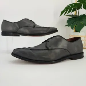 Allen Edmonds Men's Apollo Gray Leather Apron Toe Lace-Up Oxford Shoes Size 14
