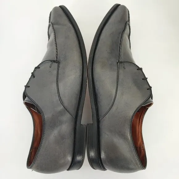 Allen Edmonds Men's Apollo Gray Leather Apron Toe Lace-Up Oxford Shoes Size 14