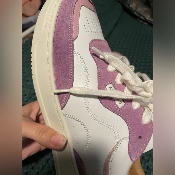 ALOHAS TB.87 Women's White &amp; Purple Rubber‎ Sole Low Top Anthropologie NWOT