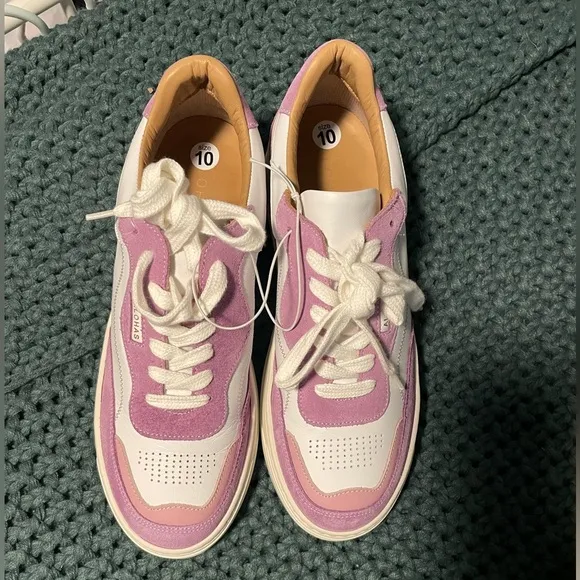ALOHAS TB.87 Women's White &amp; Purple Rubber‎ Sole Low Top Anthropologie NWOT