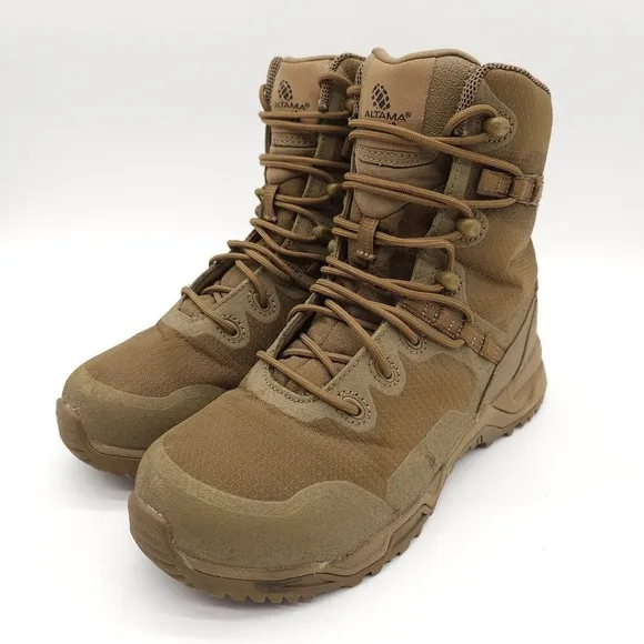 Altama Raptor (Mens Size 8) Safety Toe Coyote Tan 8&quot; Tactical Boots Lace Up‎