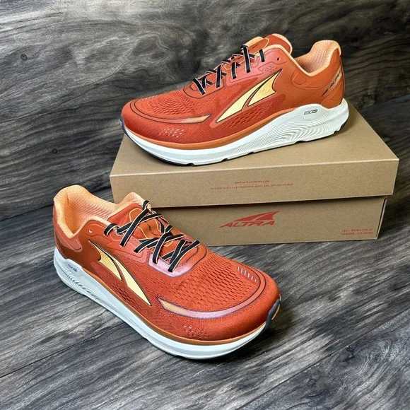 ALTRA Paradigm 6 Running Shoes Mens 12 Orange White Sneakers Trainers NIB NEW