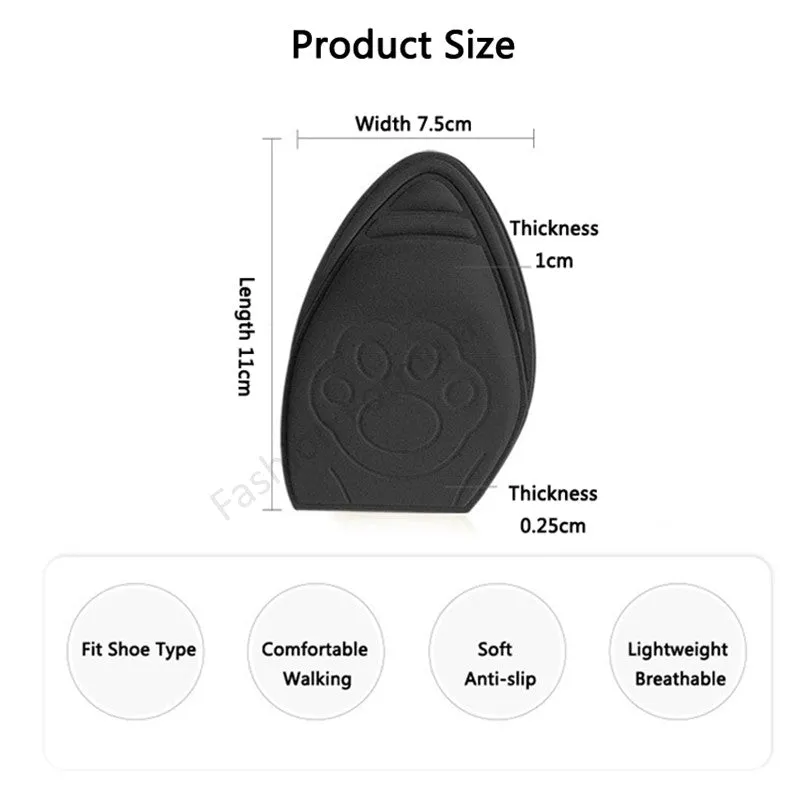 Anti-Skid Forefoot Support Insole Insert Pad