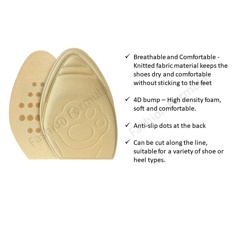 Anti-Skid Forefoot Support Insole Insert Pad