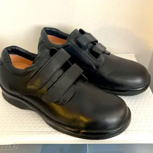 Apex Black Ambulator/Orthopedic/Comfort Shoes Velcro Closure