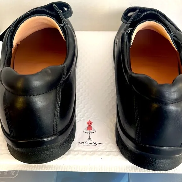 Apex Black Ambulator/Orthopedic/Comfort Shoes Velcro Closure