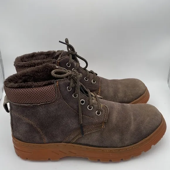 AQX Men's Brown Steel Toe Safety Boots, Size 46 EU, Size 12 USA