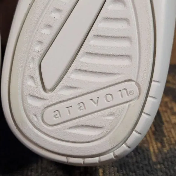 Aravon Women's Metallic Taupe Power Comfort Mary Jane Shoes- Size 8.5