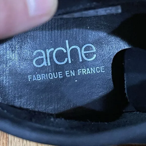 ARCHE France Women Comfort Minimalist Sneakers Shoes Size EUR 41 US 10 Black EUC