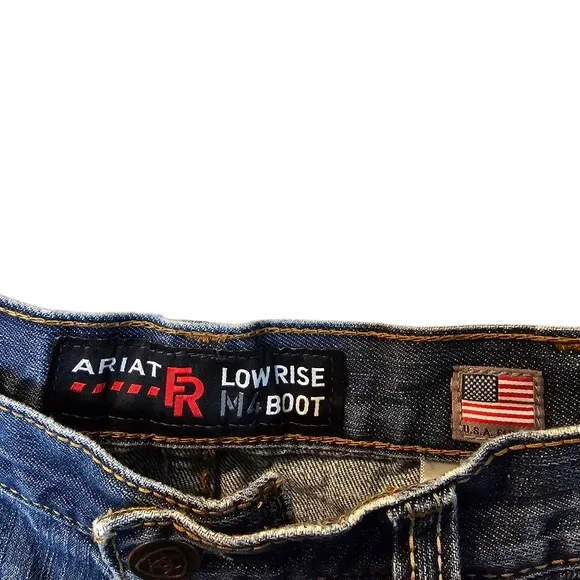 Ariat Men's M4 FR Flame Resistant Low Rise Bootcut Work Jeans - Medium Wash