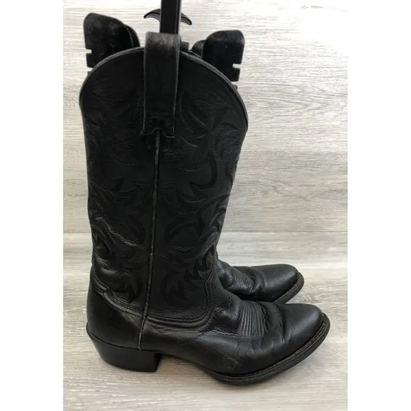 Ariat Mens Size 9.5 D Heritage Western R Toe Cowboy Boots 10002218 Black