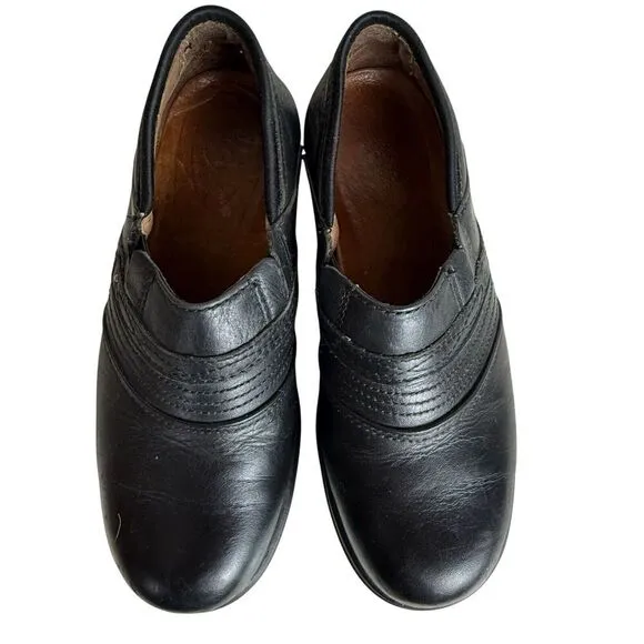 Ariat Women's 7B Steel Toe Clog Work Shoes 10002368 Black Leather Slip Resisting