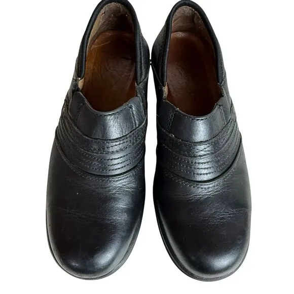 Ariat Women's 7B Steel Toe Clog Work Shoes 10002368 Black Leather Slip Resisting