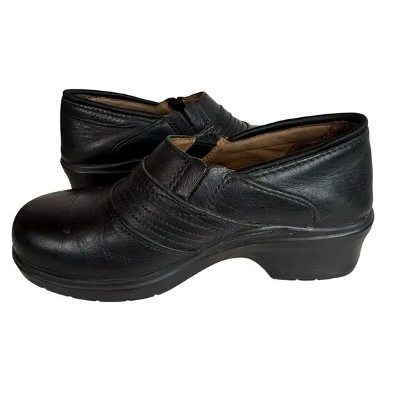Ariat Women's 7B Steel Toe Clog Work Shoes 10002368 Black Leather Slip Resisting