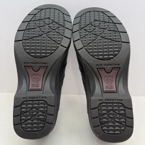 Ariat Women's Steel Toe Safety Clogs Black Comfort Work Shoes Size 8.5B