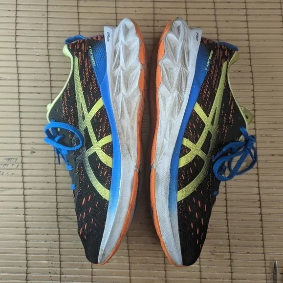 ASICS FF NOVABLAST 1011B192 Black Blue Running Race Shoes Mens 10.5 Fast Shippin