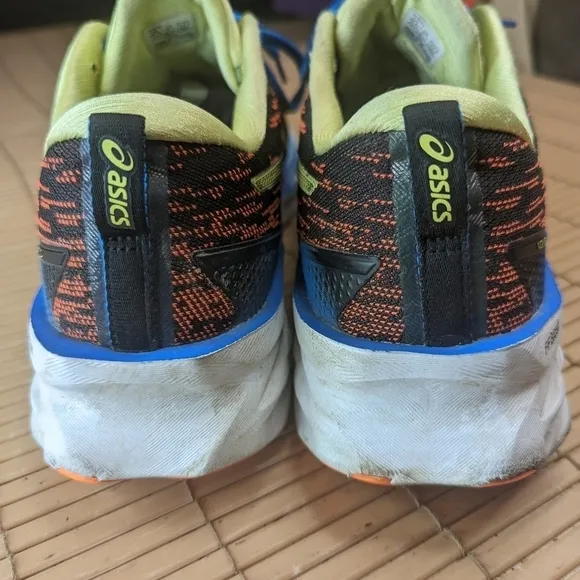 ASICS FF NOVABLAST 1011B192 Black Blue Running Race Shoes Mens 10.5 Fast Shippin