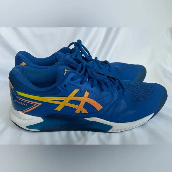 ASICS Gel Challenger 13 1041A397 Mens US 11.5 Running Shoes Blue Yellow Sneakers