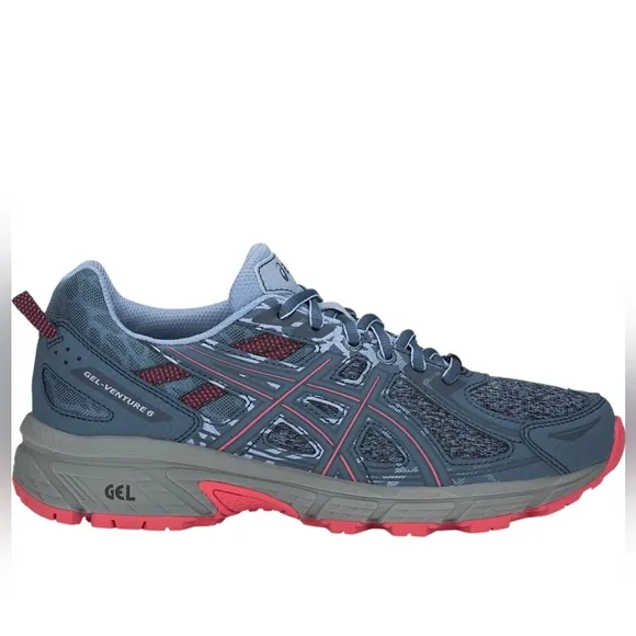 Asics Gel-Venture 6 Women's Shoes Steel Blue/Pink Cameo 1012a504-400