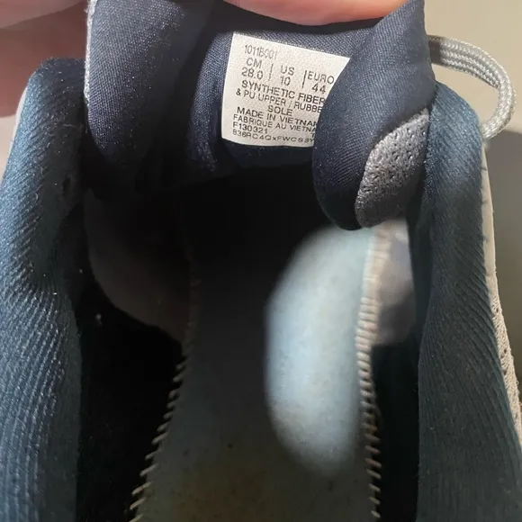 ASICS Gray Running Shoes with Blue and Green Accents
