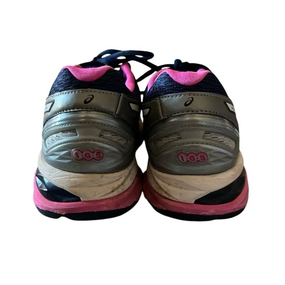 Asics GT 2000 5 Mid Gray pink Running Athlete Shoes Women's Sz 9/EU 40.5