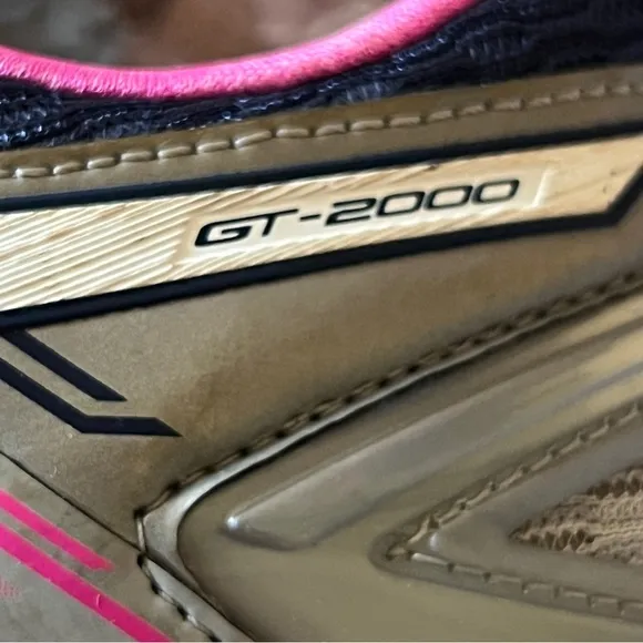 Asics GT 2000 5 Mid Gray pink Running Athlete Shoes Women's Sz 9/EU 40.5