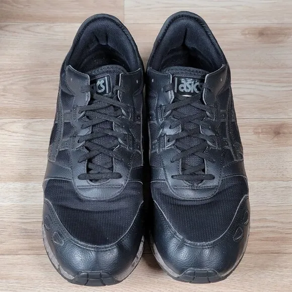 ASICS HyperGEL Lyte Shoes Mens Size 14 Black Gray Running Athletic Sneakers