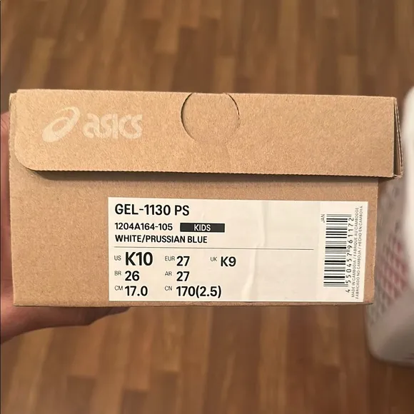 ASICS Kids Running Shoes - White and Blue