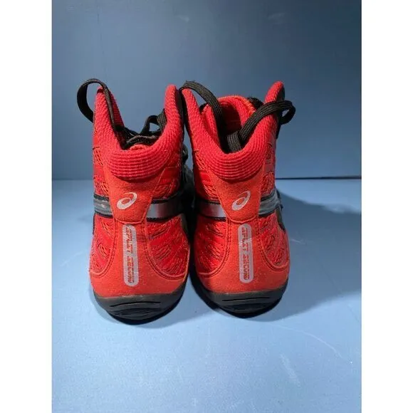 Asics Mens  J203Y Black Red Basketball Shoes Sneakers Size 11.5