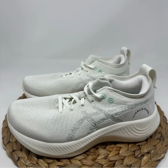 ASICS Nimbus Mirai Running Shoes White Size 7 Men's, 8.5 Women's