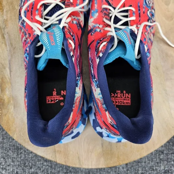Asics Noosa Tri 14 Womens Size 9.5 Red Blue Athletic Running Shoes 1012b208
