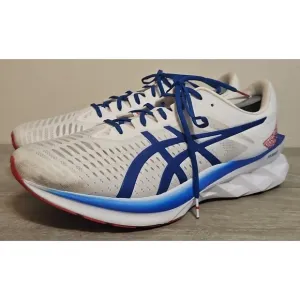 Asics Novablast Mens Size 13 Blue White London Running Sneakers Shoes 1011B119‎